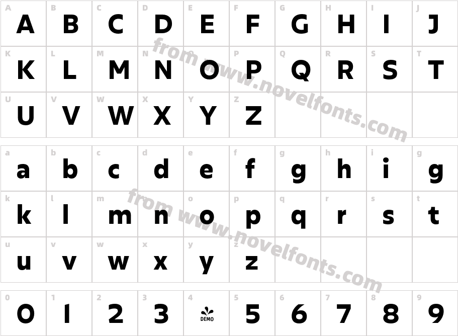 FSP DEMO Olivetta Bold RegularCharacter Map
