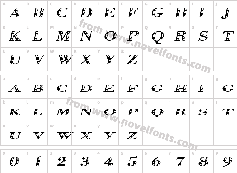 Graphis-ObliqueCharacter Map