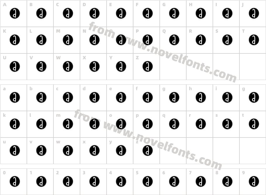 Grateful SoundCharacter Map