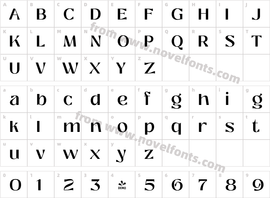 FSP DEMO Prettywise Bold RegularCharacter Map