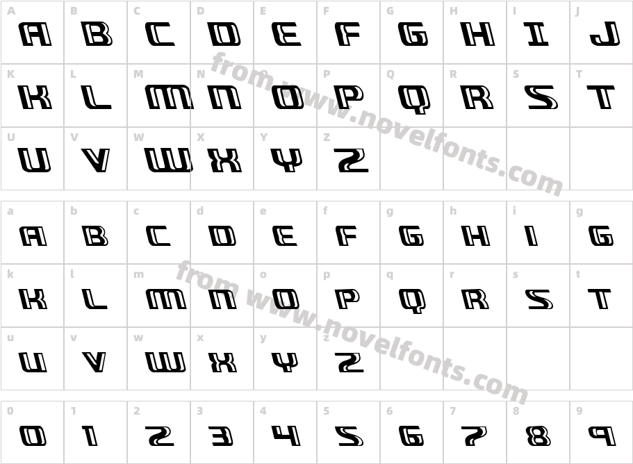 Grease Gun LeftalicCharacter Map