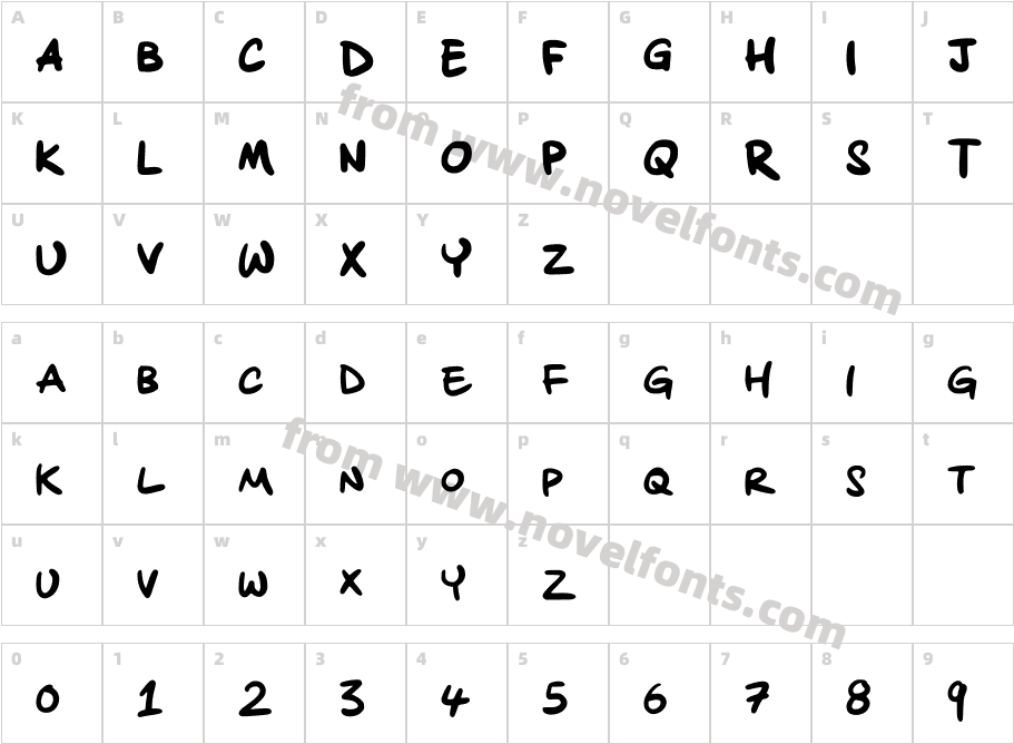 Alex_BoldCharacter Map