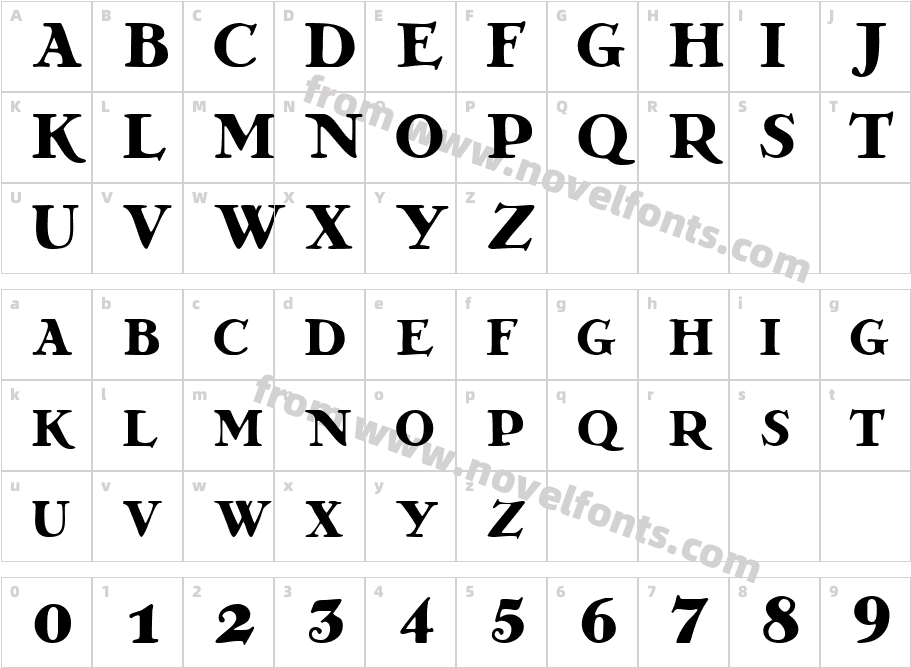 GrekoDeco BoldCharacter Map