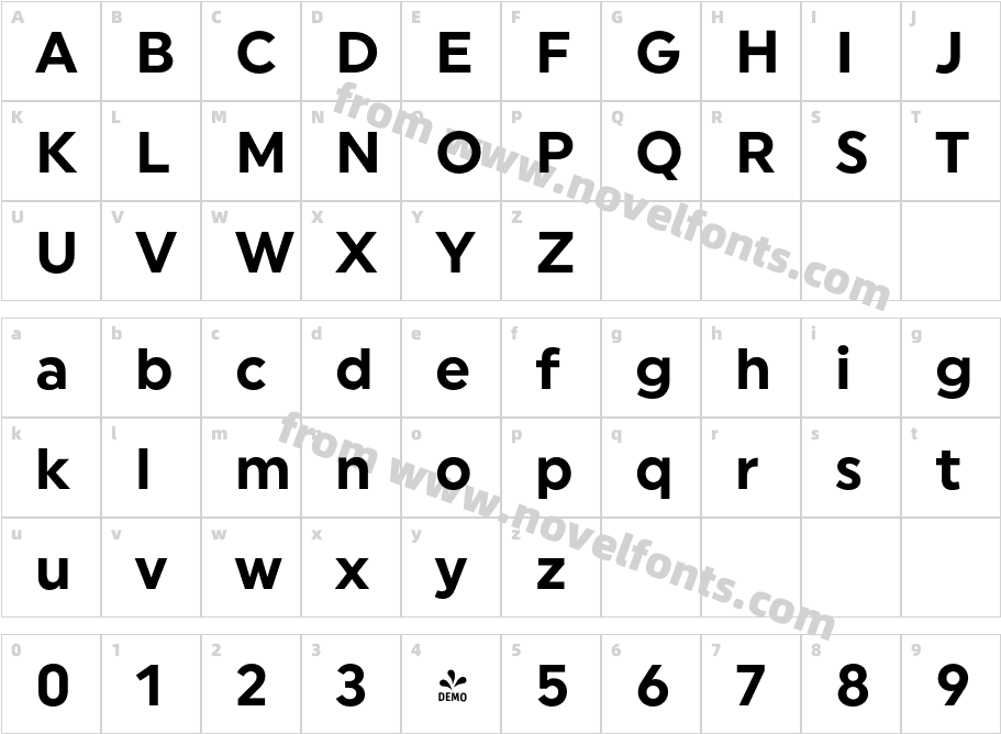 FSP DEMO Uniform Pro Bld RegularCharacter Map