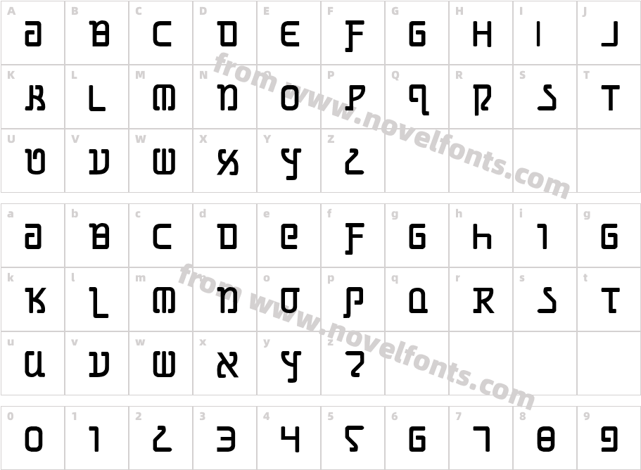 Grimlord BoldCharacter Map