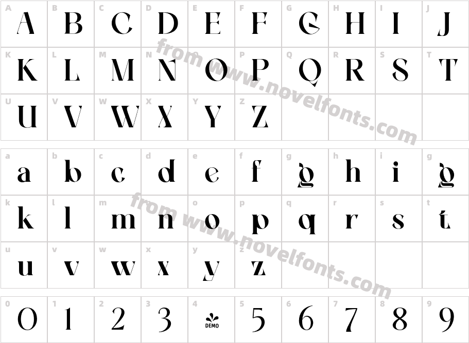 FSP DEMO Zenoa Bold RegularCharacter Map