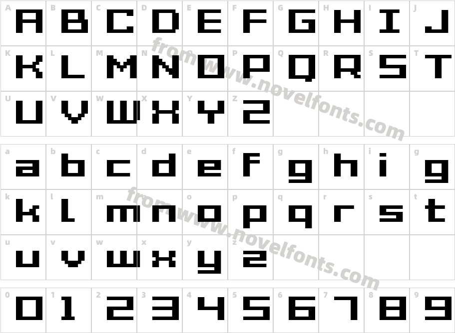 Grixel Acme 7 Wide BoldCharacter Map