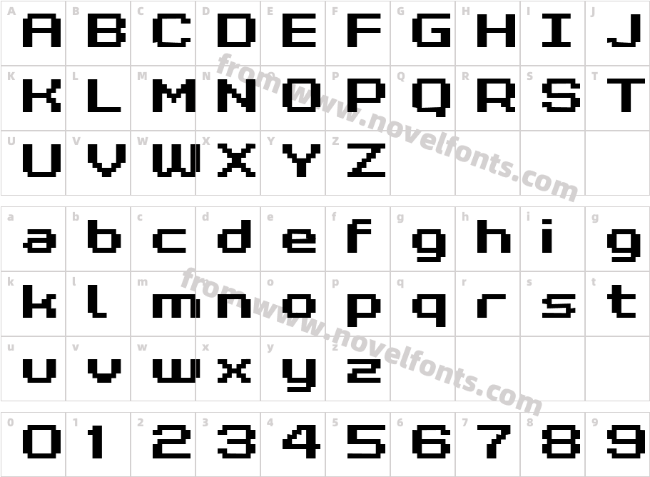 Grixel Kyrou 7 Wide BoldCharacter Map