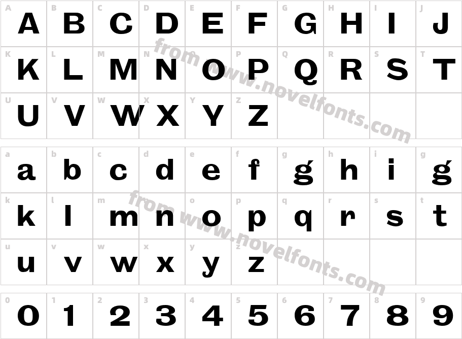 Groschen RegularCharacter Map