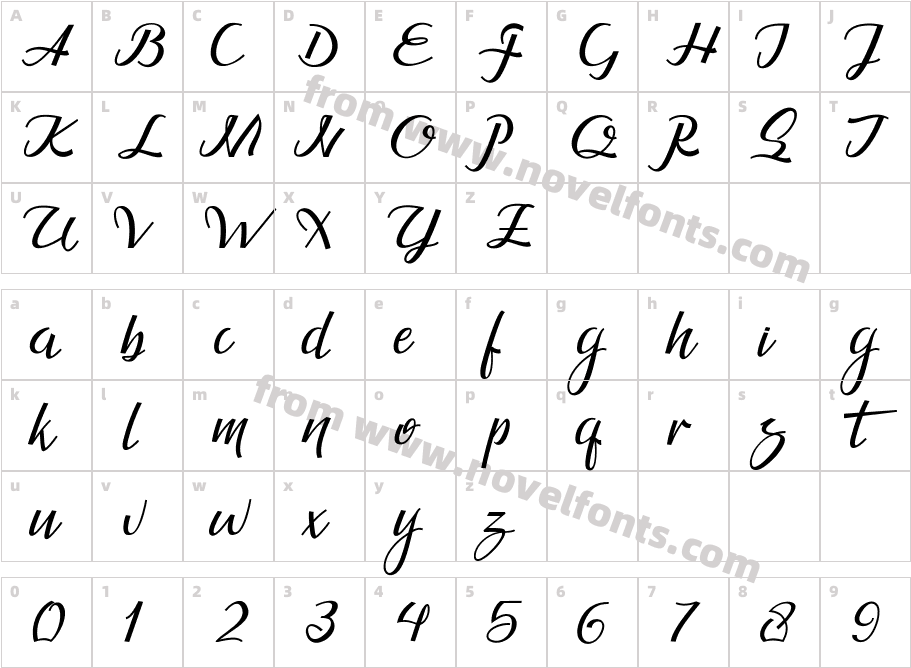 GuarddillaTypefaceDemoCharacter Map