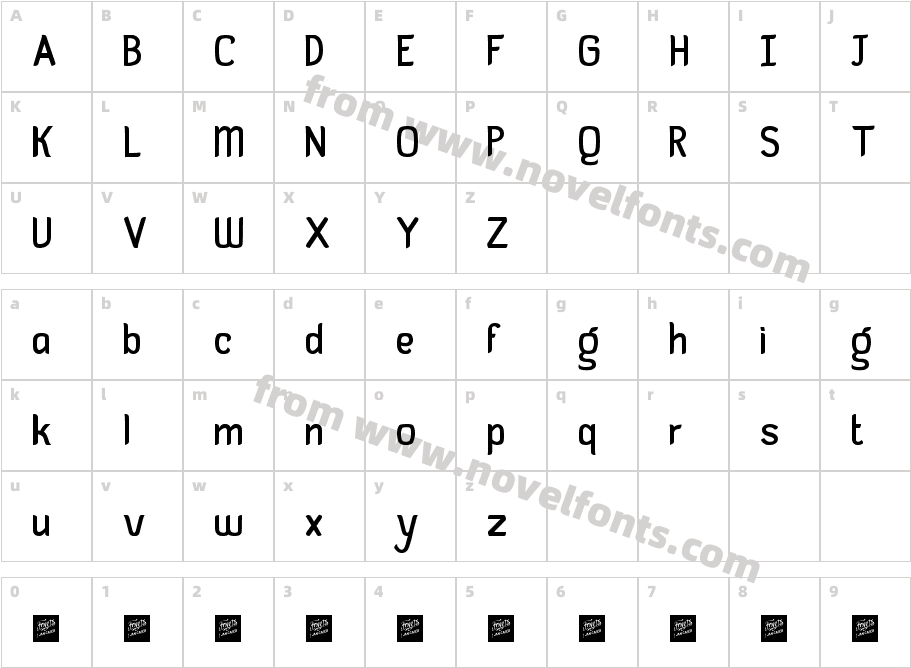 Guayaba Sans - personal useCharacter Map