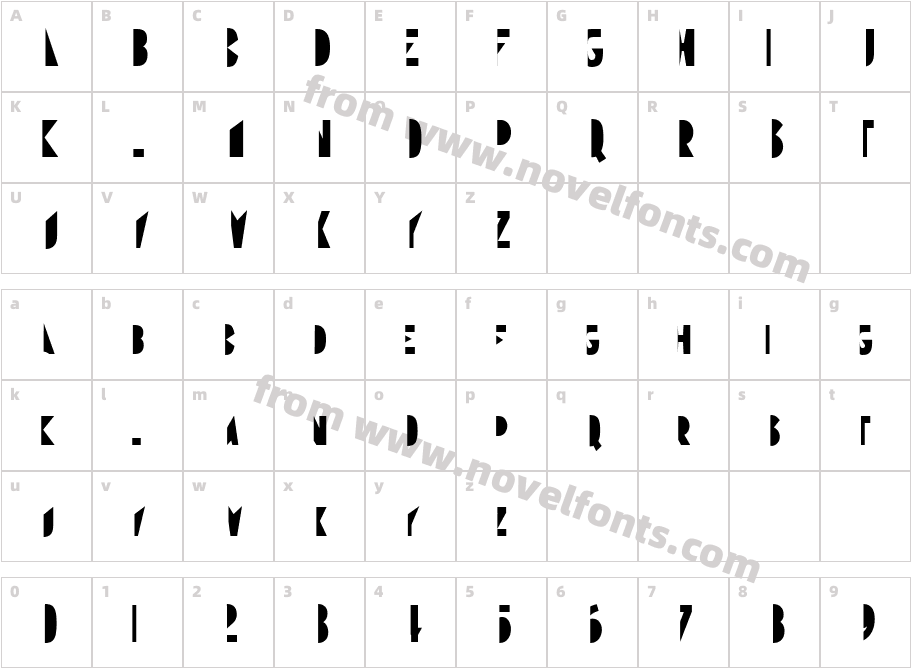 Gudariak txanoCharacter Map