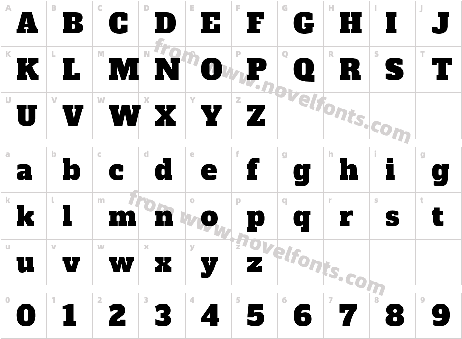 Alfa Slab One RegularCharacter Map