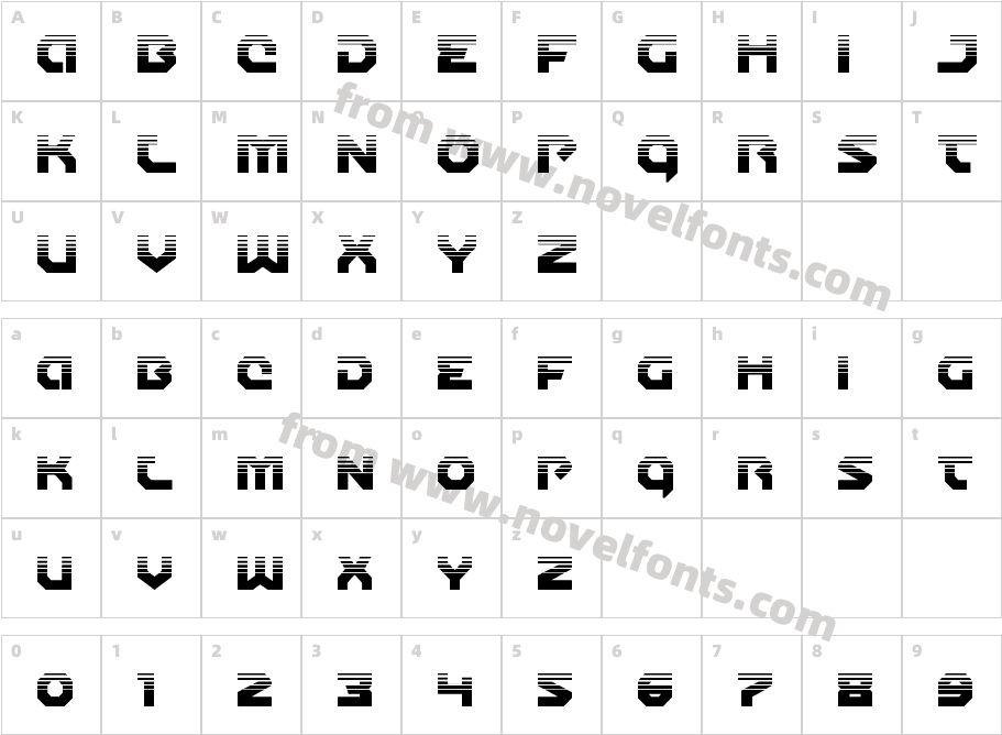 Gunner Storm HalftoneCharacter Map