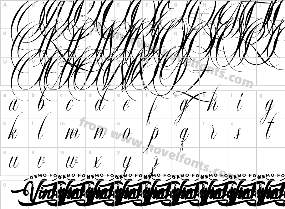 Fredelina Demo RegularCharacter Map