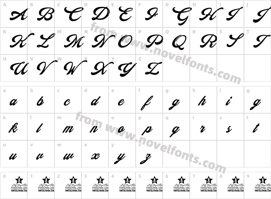 HALCION PERSONAL USECharacter Map