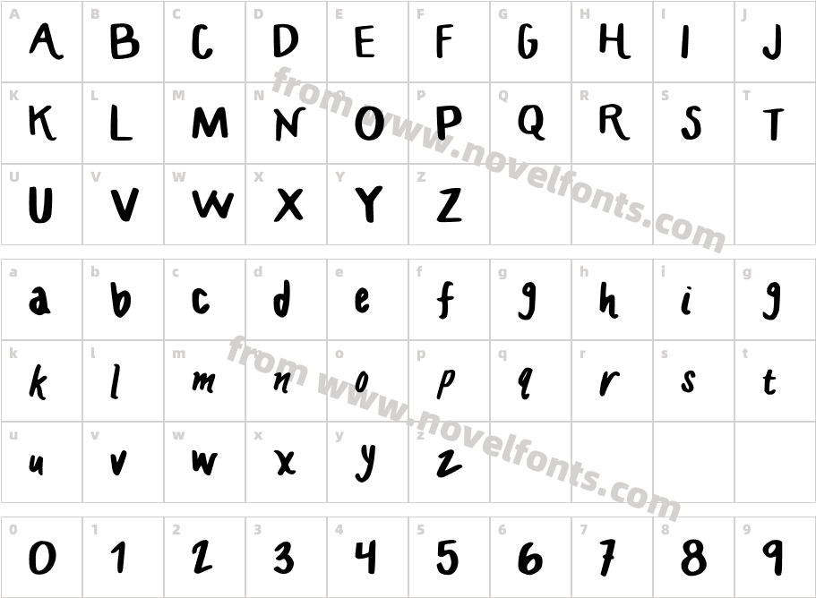 HANDCRAFTED_MADDYCharacter Map