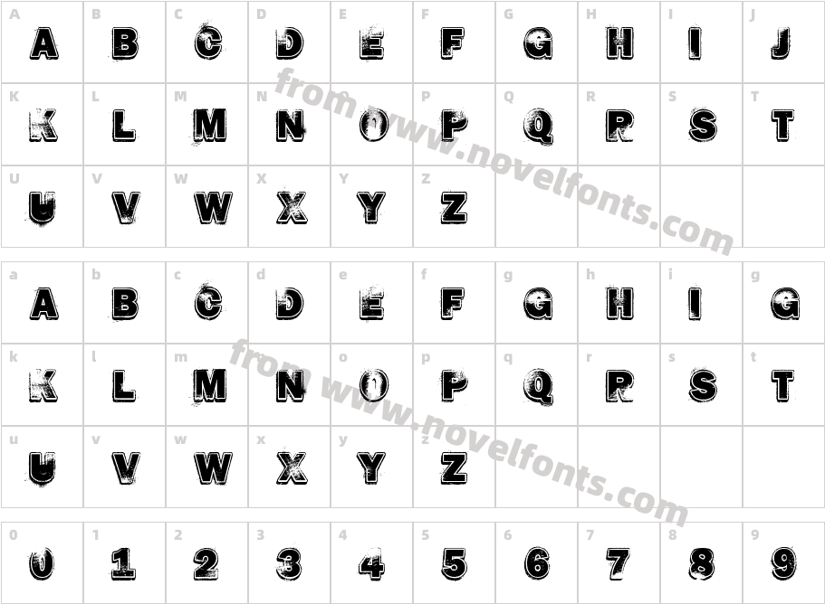 HARD ROCKCharacter Map