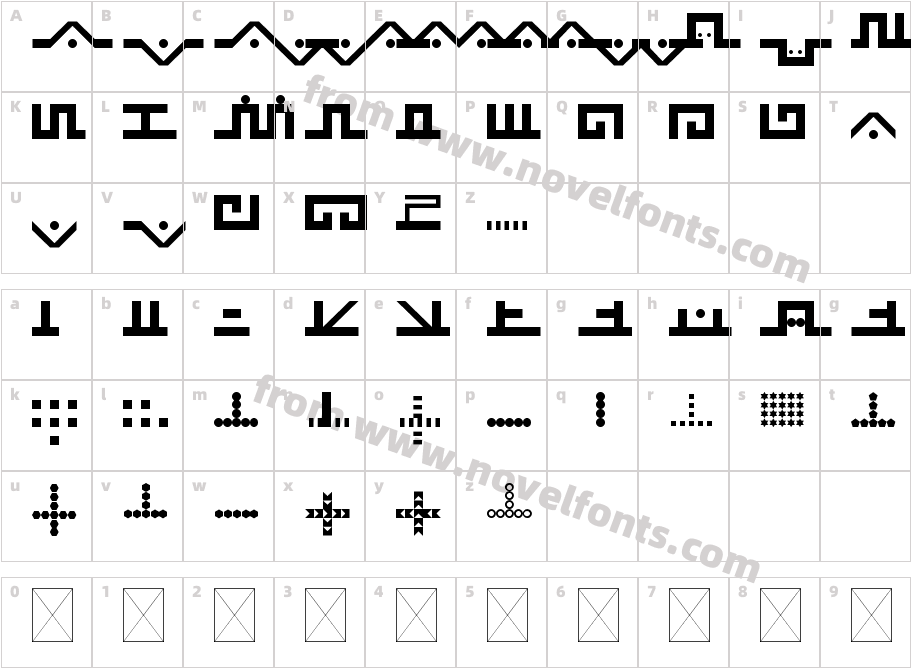 HEART WAVECharacter Map