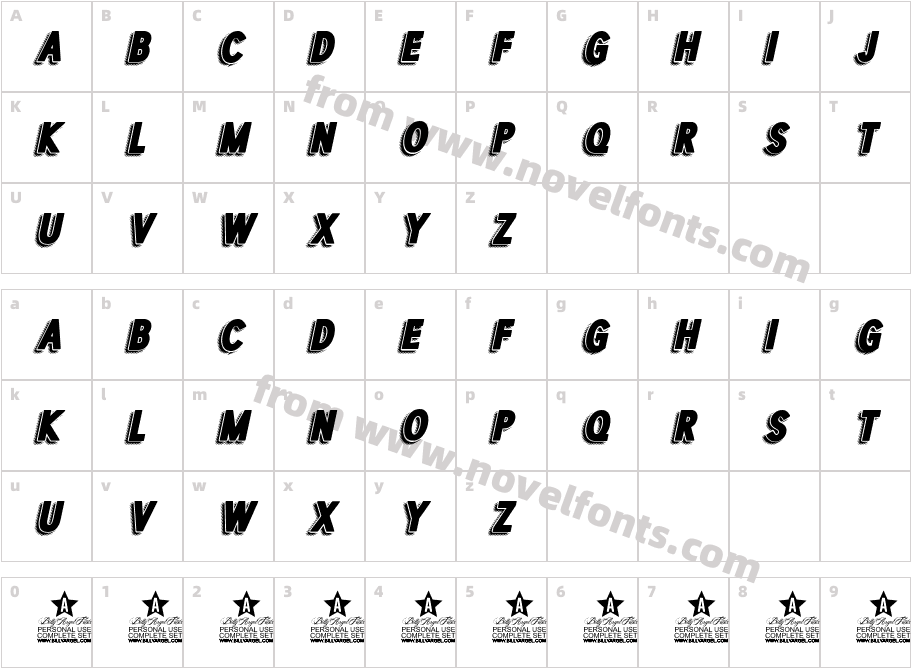 HIGHUP ITALIC PERSONAL USE Bold ItalicCharacter Map