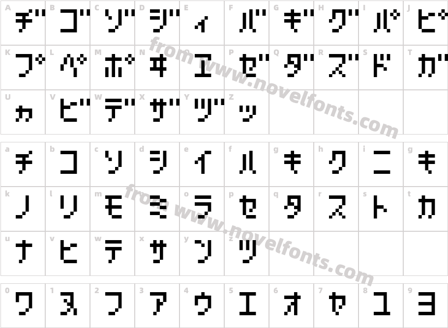 HachipochiEightKtCharacter Map