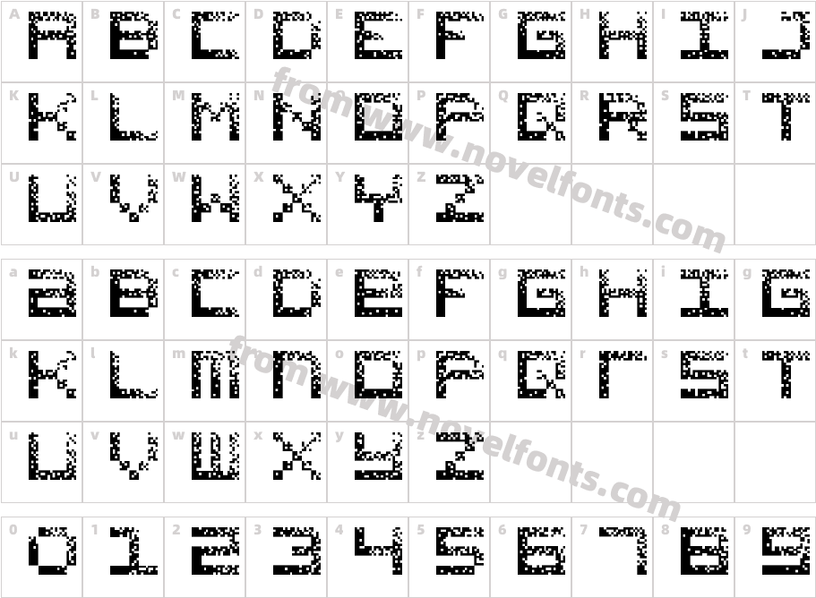 Hacked CRT RegularCharacter Map