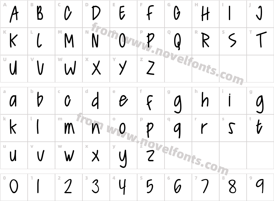 Hadeska Personal UseCharacter Map