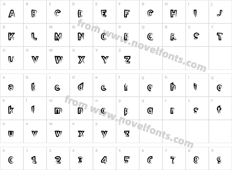 HalfHalfCharacter Map