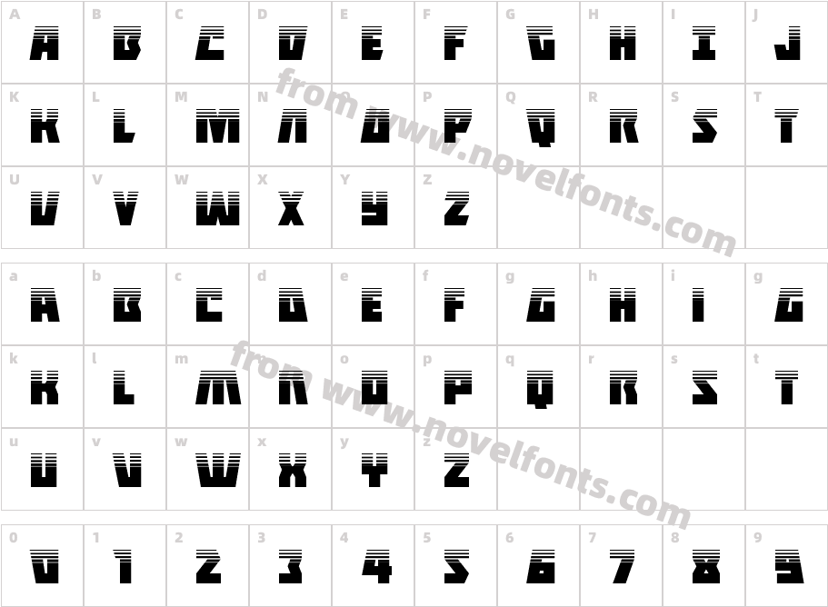 Halfshell Hero Half-Tone RegularCharacter Map