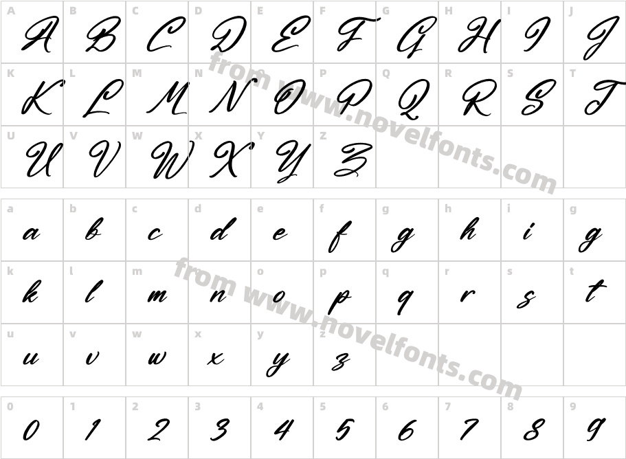 Halingtone William ItalicCharacter Map