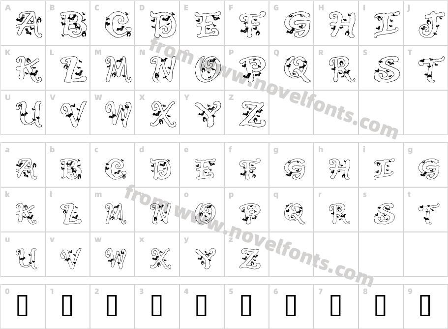 Halloween BatsCharacter Map