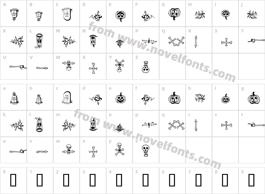 Halloween BordersCharacter Map