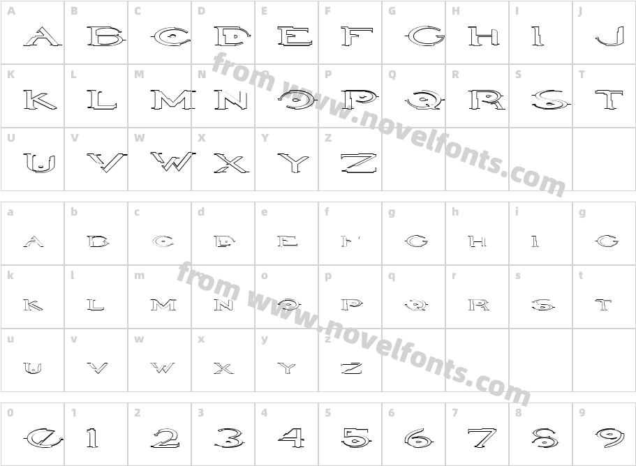 Halo OutlineRegularCharacter Map