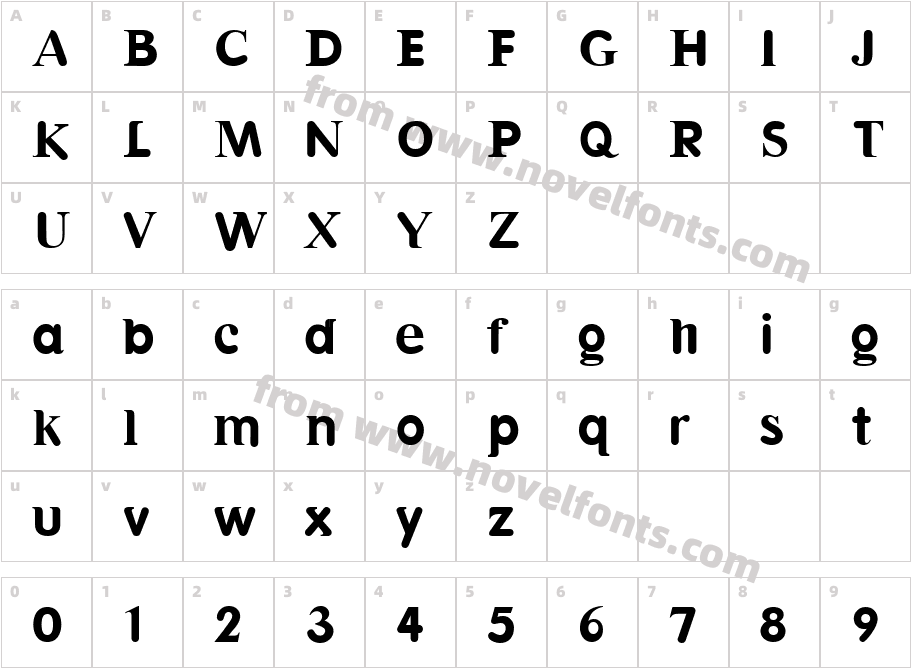 HalvarCharacter Map