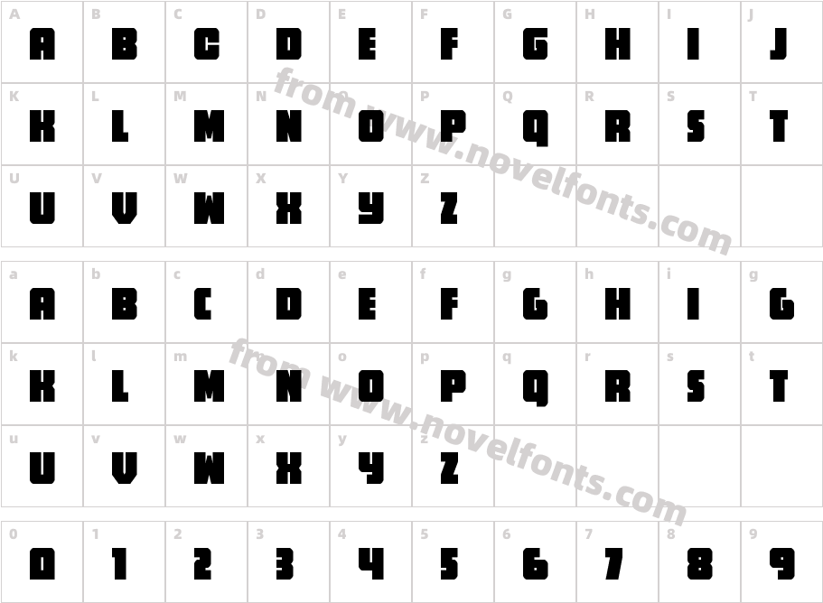 Hammer Scout CondensedCharacter Map