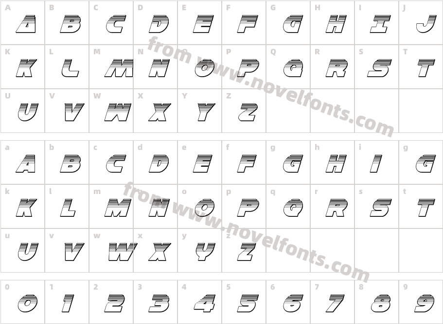 Han Solo Platinum ItalicCharacter Map