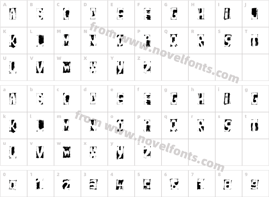 HandNegativCharacter Map