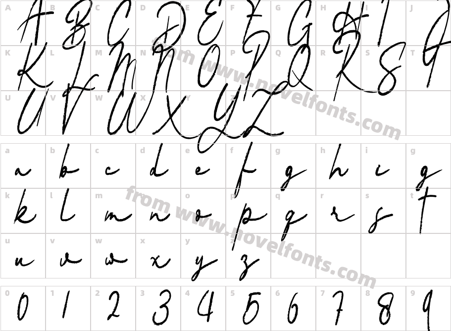 Hanbrush RegularCharacter Map