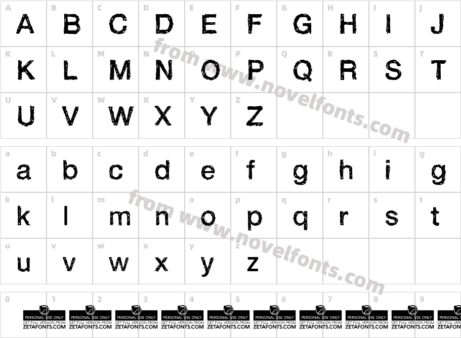 Handvetica NeueCharacter Map