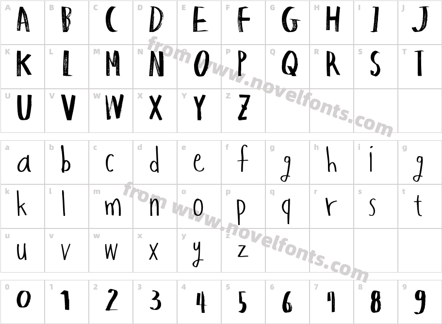 Hapole MarkerpenCharacter Map