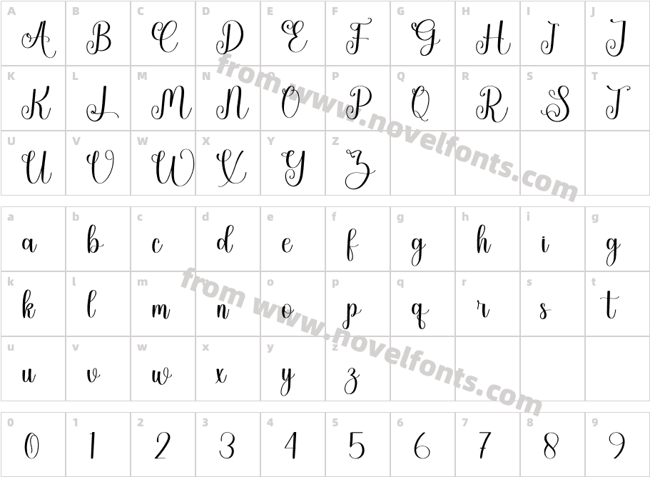 AlinggateSignatureRegularCharacter Map