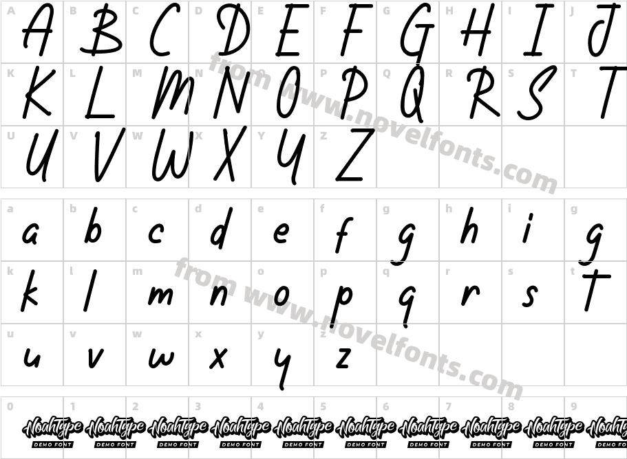 HarellaDemoRegularCharacter Map