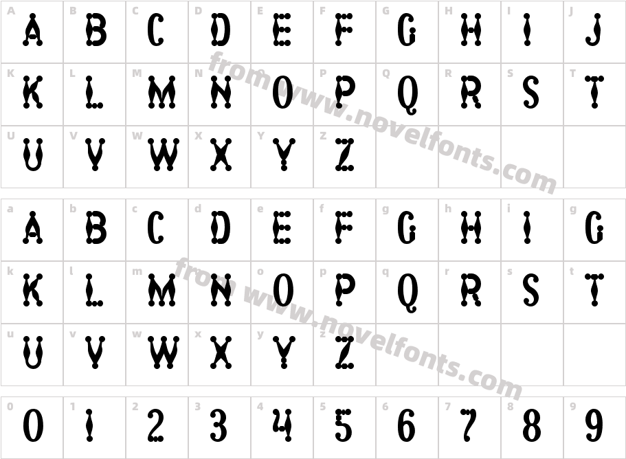 HarlequinCharacter Map