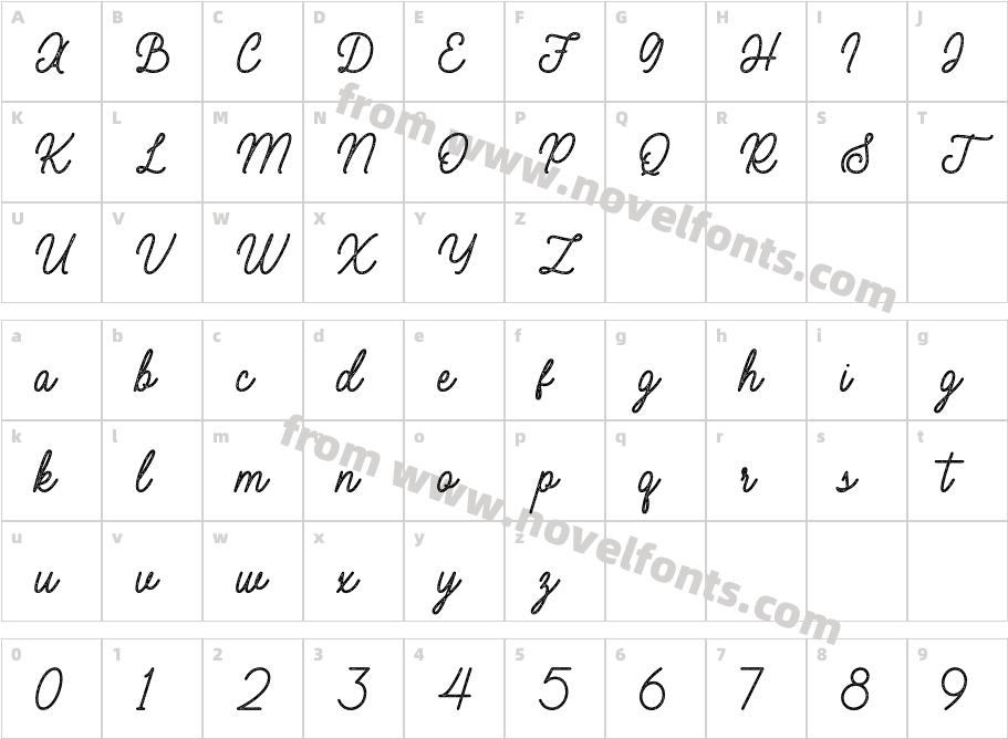 Harmony StampCharacter Map