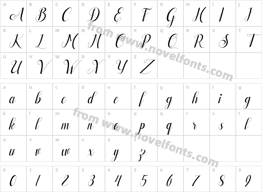 Alisabeth ItalicCharacter Map