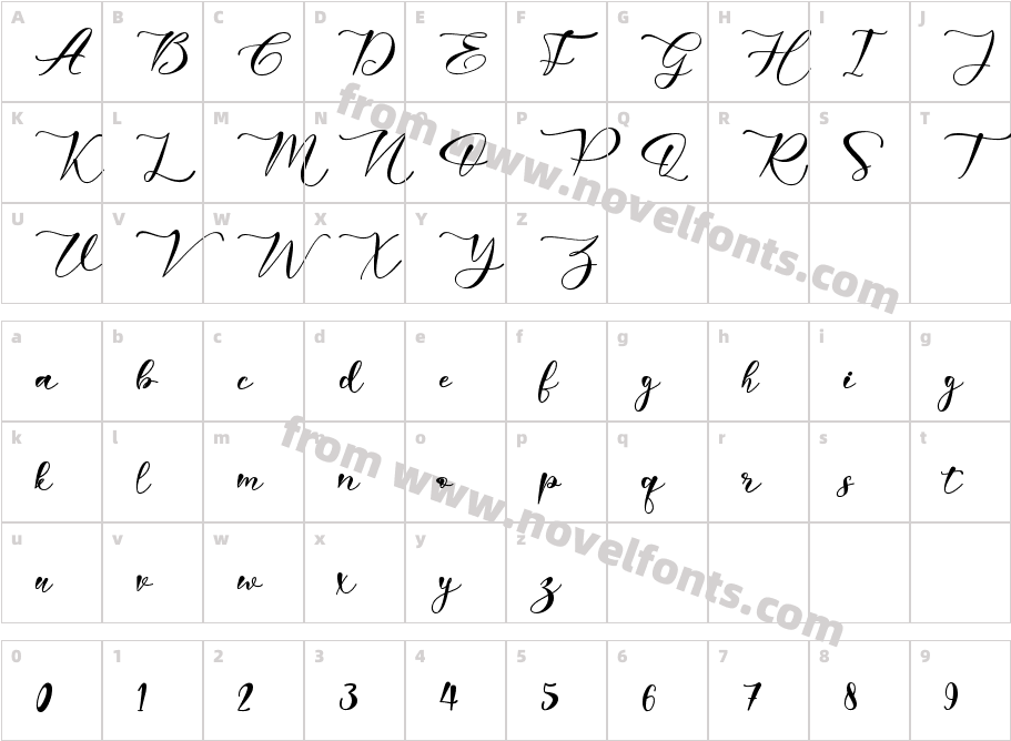 Harriet - personal useCharacter Map