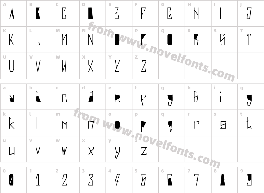 Harsh BlackCharacter Map