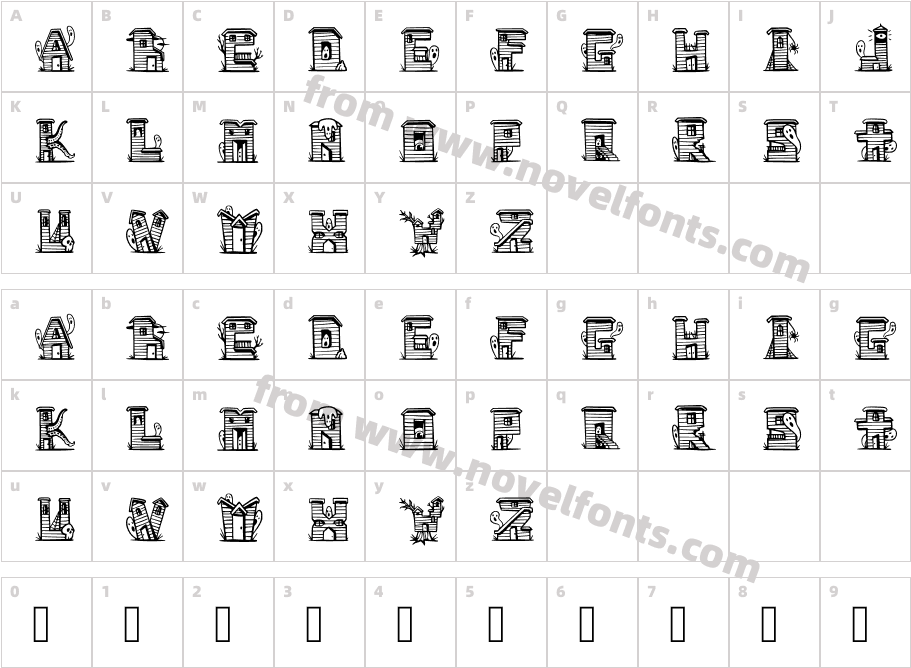 Haunty Housies RegularCharacter Map