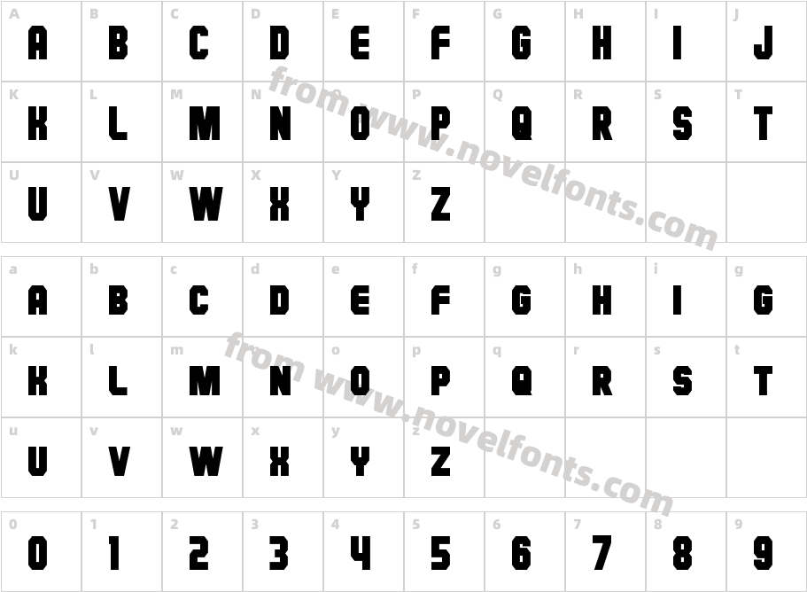 Hauser Condensed BoldCharacter Map