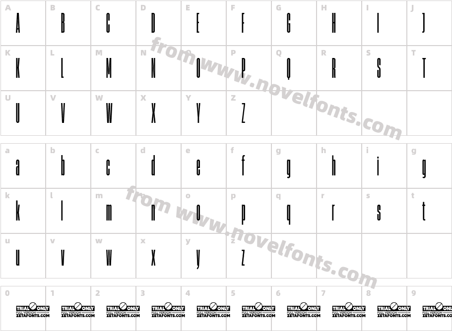 Heading Now Trial 04Character Map